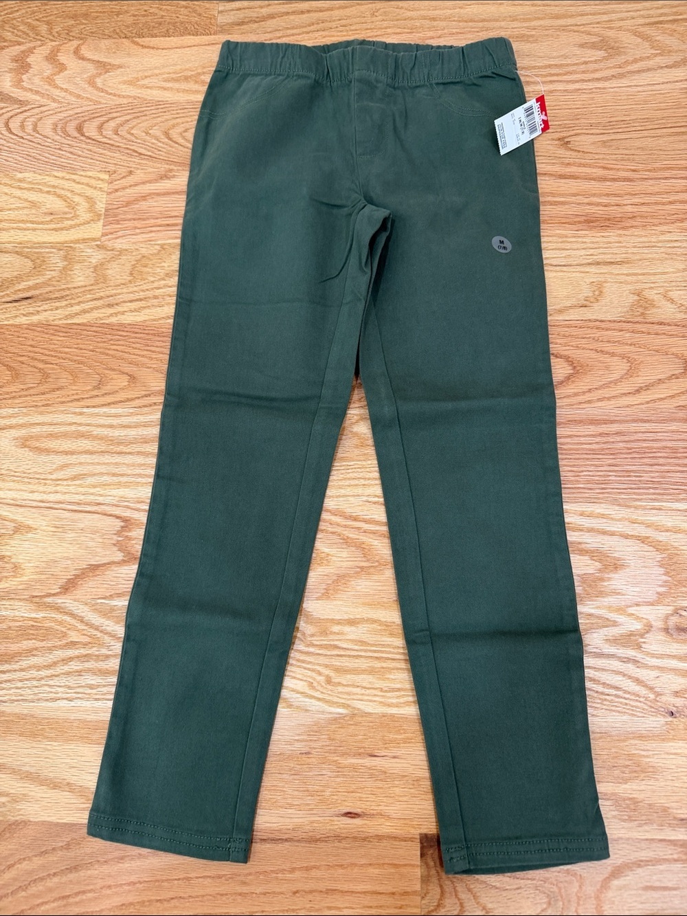 Kids Olive Green Pull-On pants girls size 7-8